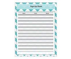 Aqua Blue Zigzag Sign Up Sheet Cool Pre Made Templates Sign Up Sheets Sign In Sheet Template Templates Printable Free