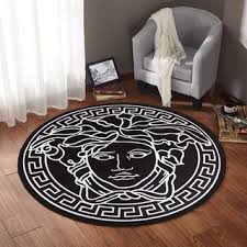 A rug can help unify a. Versace Round Living Room Rug Polyester Anti Slip Round Carpet Computer Chair Pad Living Room Mat Bedroom Rugs Hot Sale Shopee Malaysia
