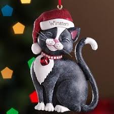Helping sellers understand their audience. Personalized Black Santa Cat Ornament Findgift Com Cat Christmas Ornaments Cat Ornament Christmas Cats