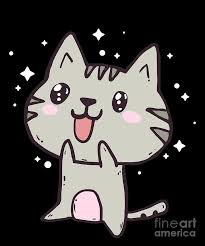 Happy, fairy tail (2009) happy is a cat with magical powers from the fantasy anime series 'fairy tail'. Derpy Kawaii Cat Whimsical Kitten Chibi Anime Drawing By Noirty Designs