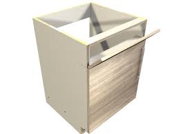 A 36 sink base is the center, flanked by two 18 cabinets made by modifying the 21 base cabinet plan. 1 Door 1 Tip Out Front Sink Base Cabinet