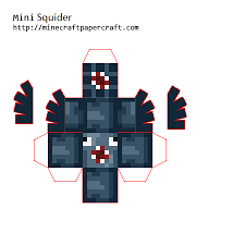 Papercraft Mini Squider Paper Crafts Minecraft Party Minecraft Crafts