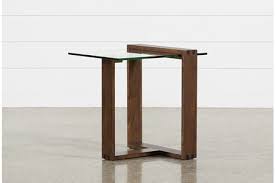 Many glass end tables are made of only glass, but there are some types of end tables that are combined with metal for the legs or as support for shelving and storage. Side End Tables Living Spaces