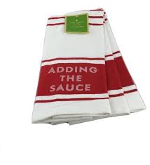 When you think of kitchen towels, you can picture a variety of types. Amazon Com Kate Spade Kitchen Towels With Adding The Sauce Set Of Two White And Red Home Kitchen Kitchen Towels Tabletop Accessories Luxury Tabletop
