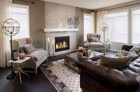 Give Your Residing Area An Stylish Search With A Brown Leather Sofa Leather Couches Living Room Living Room With Fireplace Brown Living Room