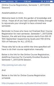 Exam dates are not official until you have received this email. Zul Majdi On Twitter Iium Students Please Be Noted On The Important Dates For Online Pre Reg Courses