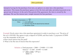 | meaning, pronunciation, translations and examples. Rate Simple Interest For Hire Purchase