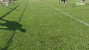 Gedson fernandes (portugal u21) right footed shot from the left side of the box is saved in the centre of the goal. Kc4y1bp7nx 1fm