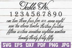 Download Wedding Table Numbers Bundle Graphic By Mintymarshmallows Creative Fabrica