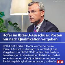 Er habe die partei nach ibiza. Zeit Im Bild Norbert Hofer Im Ibiza U Ausschuss Der Facebook