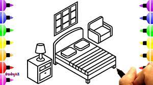 Drag and rotate furniture to arrange them into your room. How To Draw Bedroom For Kids Children S Coloring Page Coloring Pages For Kids Coloring Pages Kids
