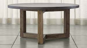 Woodward Round Dining Table With Solid Wood Base Crate And Barrel Round Dining Table Dining Room Industrial Round Wood Dining Table