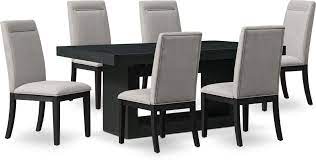 Banks Dining Table With 6 Chairs In 2021 Contemporary Dining Table Dining Table Black Contemporary Kitchen Tables