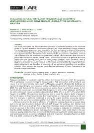 ubbl selangor rev2012 by law 81 amended building site shall be treated based on geotechnical techniques to ms1754 and ms1756. Pdf Evaluating Natural Ventilation Provisions And Occupants Ventilation Behavior In Five Terrace Housing Types In Putrajaya Malaysia