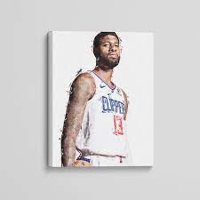 Paul george gets his redemption arc and wins a ring. Paul George Canvas Los Angeles Clippers Art Print Modern Etsy Basketball Painting Los Angeles Clippers Kobe Bryant Poster