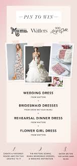 Bridal Fashion Package Giveaway Wedding Giveaway 100 Layer Cake Bridal Style Mumu Bridesmaid Dresses Watters Bridesmaid Dresses