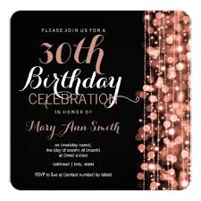 Classy 30th Birthday Decoration Ideas For Her Elegant 30th Birthday Party Sparkles Rose Gold Invitation Zazzle Com 30th Birthday Parties 50th Birthday Party Themes 30th Birthday