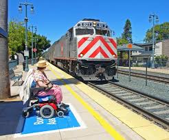 Disabled Woman Watching Her Train Arrive A Disabled Woman Ready For Boarding Wa Ad Train Arrive Watching Disabl Disabled Women Womens Watches Train