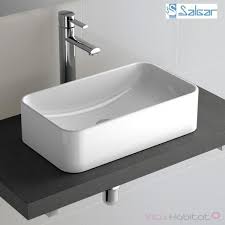 Vasque desing à poser sur une surface en verre, bois, faïence. Vasque A Poser Sensation Pour Salle De Bain Salgar 21739