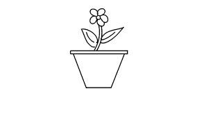 Easy to draw sunflowers for kids of all ages, using measurement skills, concentric circles, patterns, textures, negative space, vertical, horizontal and d. How To Draw A Flower Pot Step By Step Flower Pot Drawing For Kids