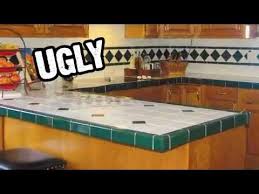 However, given that i was on the hunt for a fairly easy budget option for updating my old ugly laminate countertops, this giani kit certainly fit the bill! Ugly Kitchen Countertops Don T Replace Refinish Youtube