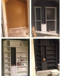 Picture Of My Powder Room Remodel Progress Shared On Instagram I Used Ikea Billy Book Shelves To Create This Diy Bathroo Ikea Hack Ikea Hack Bathroom Dorm Diy