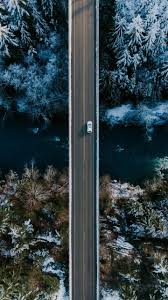 Aerial View Nature Road Bridge River 720x1280 Wallpaper Android Phone Wallpaper Christmas Wallpaper Android Nature Iphone Wallpaper