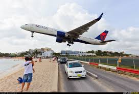 n665dn delta air lines boeing 757 200 at sint maarten