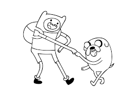 Finn And Jake Cartoons Coloring Pages For Kids Printable Free Handshake Adventure Time Coloring Pages Adventure Time Tattoo Adventure Time Drawings
