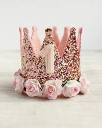 Gold Birthday Crown For Adults A Beautiful Pink And Gold Birthday Crown With Pink And Ivory Roses For Your Little One Ideal For A 1st 2n Birthday Crown Smash Cake Photoshoot Smash Cake Girl