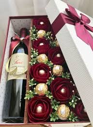 E84ipru Chocol Flower Box Gift Flower Gift Chocolate Flowers Bouquet