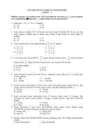Try out mata pelajaran matematika paket c setara sma. Soal Paket 1 Matematika 2013