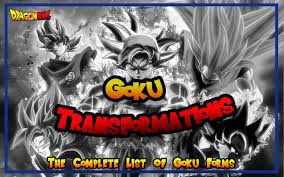 Do you want to know more about the dragon ball fighterz rank list, please continue. Goku Transformations The Complete List Of All Goku Forms
