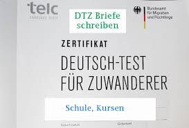 Brief schreiben B1 DTZ. 5. Schule, Kursen, Vereine