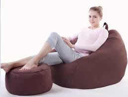 Kids single armrest couch sofa with ottoman. With Stool Ottoman Custom Lazy Sofa Creative Leisure Bean Bag With Pedal Personality Single Sofa Couch Cover Only Bags With Bag Bagbag Creative Aliexpress