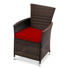 Red Replacement Seat Cushion For Garden Rattan Chair Outdoor Patio Furniture Pack Of 2 Outdoor Sofa Cushions Rattan Garden Furniture Dining Chair Cushions