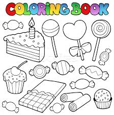 Basteln malen kuchen backen k. Ausmalbuch Candy Kuchen Buch Design Malen Vektor Grafiken C Clairev 1238541 Stockfresh