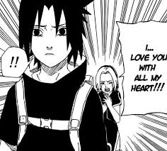You Know That According To Kishimoto Sasuke Fall In Love With Sakura In The Moment When She Declared Her Love For Him Naruto Sasuke Sakura Sasusaku Sasuke Eyes