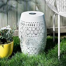 ◆read below for details about our fabric and cut options.◆ all of our fabric is sustainably printed in berlin, germany White Pierced Metal Solar Stool Kirklands
