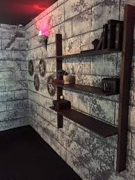 Medieval Room After Wall Panel Installations Escape Room Design Escape Room Diy Game Room Basement