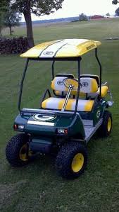 Packer Golf Cart When I Get Older And Move To A Retirement Community This Will Be My Transportation Golf Golf Carts Green Bay Packers