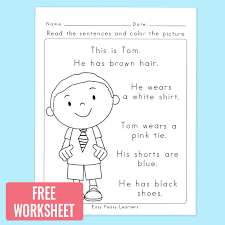 Cut out the pages and staple them together. Read And Color Reading Comprehension Worksheets For Grade 1 And Kindergarten Easy Peasy Learners