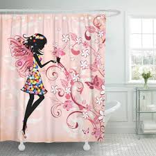 Jack and the beanstalk shower curtain. Pink Butterfly Forest Fairy Flower Angel Beauty Woman Fantasy Shower Curtain 60x72inch 150x180cm Buy At A Low Prices On Joom E Commerce Platform