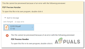Fix This File Cannot Be Previewed Pdf Preview Handler Appuals Com