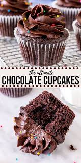 Ultimate Double Chocolate Cupcakes Recipe In 2020 Chocolate Cupcakes Easy Cupcake Recipes Chocolate Chocolate Cupcakes