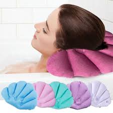 Bathtub inflatable cushion ring mount. Amerteer Bath Pillows For Tub Flower Shaped Inflatable Spa Bathtub Pillow Cushion Rest With Suction Cups Head Neck Support Washable Quick Dry Walmart Com Walmart Com