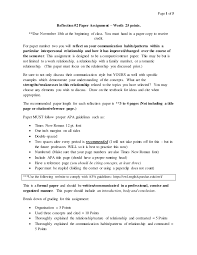 Before getting to the apa essay, you are to understand what are you going to deal with. Interpersonal Communication Reflection Paper 2 Assignment