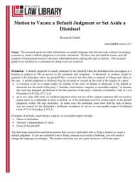 Notice of motion and motion to vacate order of dismissal; Motion To Vacate A Default Judgment Or Set Aside A Dismissal Flip Ebook Pages 1 3 Anyflip Anyflip
