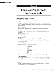 Atomic mass (from periodic table). Chemical Proportions In Compounds Chapter 6 Solutions For Practice Problems