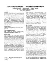 PDF) Feature engineering for clustering student solutions